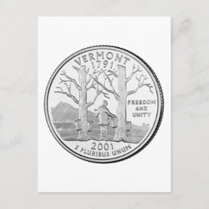 Vermont-tillståndskvartal Vykort