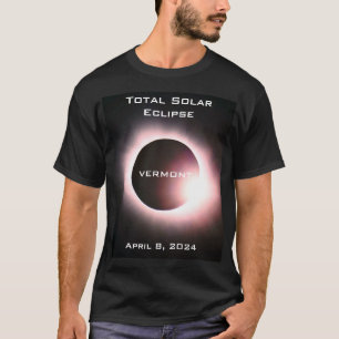 VERMONT Total solförmörkelse 8 april 2024 T Shirt