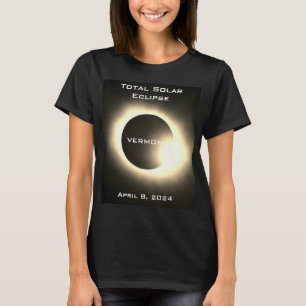 VERMONT Total solnedgång 8 april 2024 T Shirt
