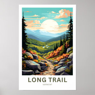 Vermont Travel för långa spår Skriv ut Poster
