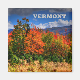 Vermont Travel Magnet som visar förändringarna i f