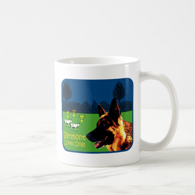 Vermont tysk herde kaffemugg (Höger)