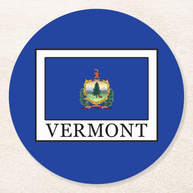 Vermont Underlägg Papper Rund (Framsidan)