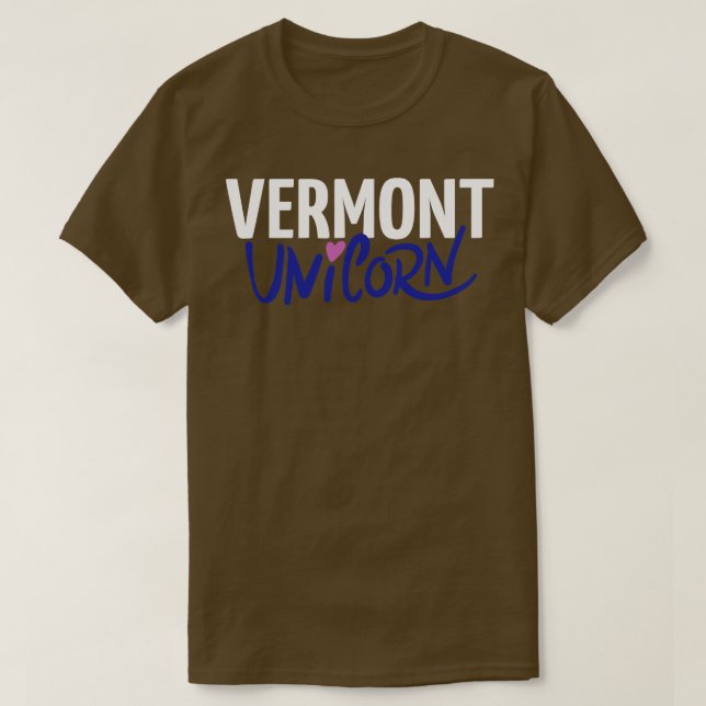 Vermont Unicorn 2 T Shirt (Design framsida)