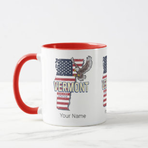 Vermont United Stater Retro State Karta Vintage US Mugg