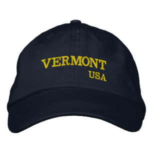 Vermont USA Embroiderade Hat Broderad Keps