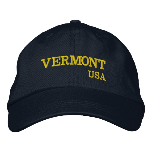 Vermont USA Embroiderade Hat Broderad Keps (Framsida)
