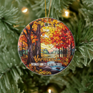 Vermont Vacation Souvenir Julgransprydnad Keramik