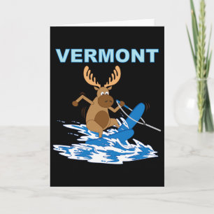 Vermont Vattenskidor Moose Moose Lake Semester Kort