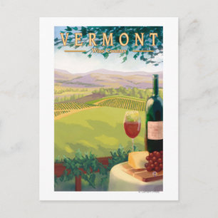 Vermont Vinlandskaps Scen Vykort