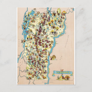 Vermont Vintage Funny Karta Vykort