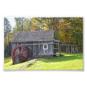 Vermont Vintage Gristmill Fototryck