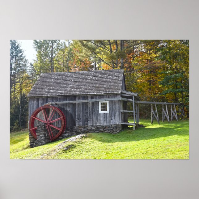 Vermont Vintage Gristmill Poster (Framsidan)