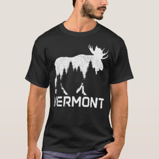 Vermont Vintage Pride Souvenir Älg Natur T Shirt