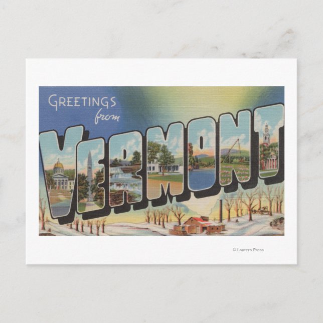 Vermont (vinterscen) - Stora Brev-scener Vykort (Framsida)