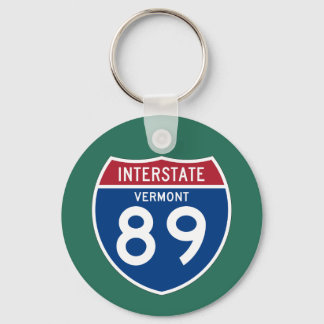 Vermont VT I-89 Interstate Highway Shield - Nyckelring