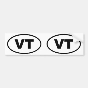 Vermont VT oval Bildekal