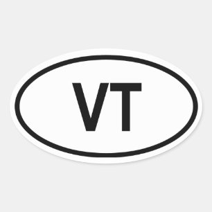 Vermont ’VT’ Ovalt Klistermärke