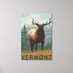 VermontElk plats Canvastryck