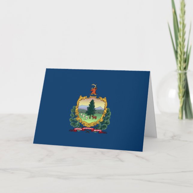 Vermonter Flagga, Flagga för Vermont Kort (Framsida)