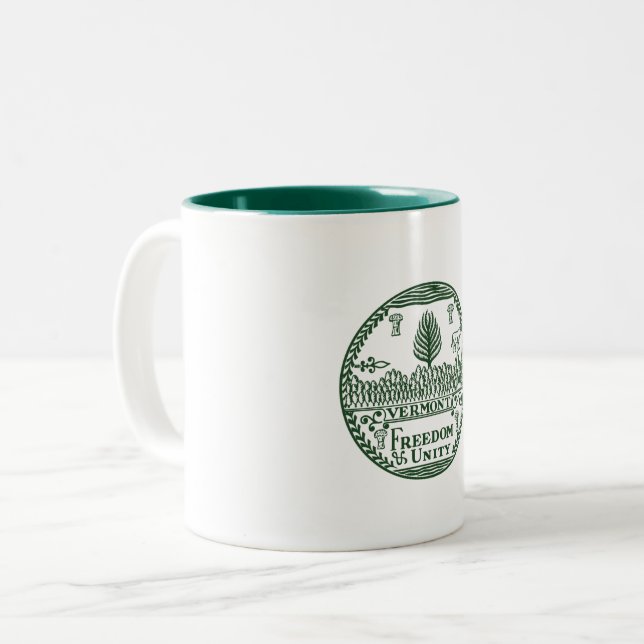 Vermontförseglingen Två-Tonad Mugg (Framsida vänster)