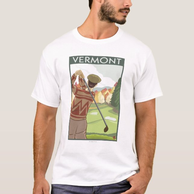 VermontGolfing plats T-shirt (Framsida)