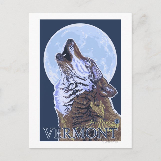 VermontHowling-Varg Vykort (Framsida)