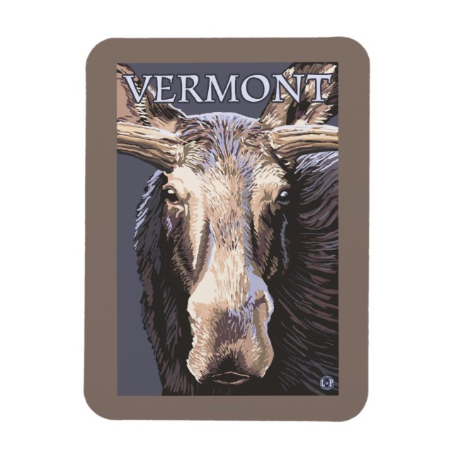 VermontMoose Up Close Magnet (Vertikal)