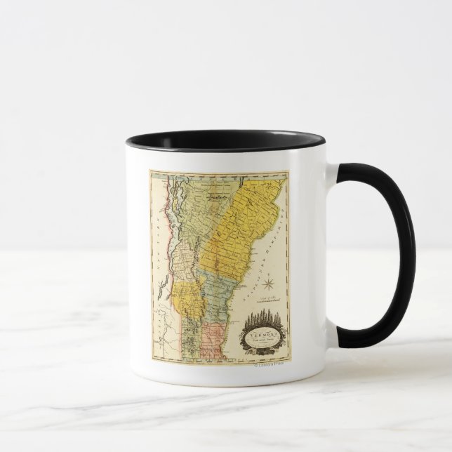 VermontPanoramic MapVermont Mugg (Höger)