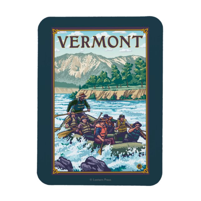 VermontRiver Rawing Scene Magnet (Vertikal)