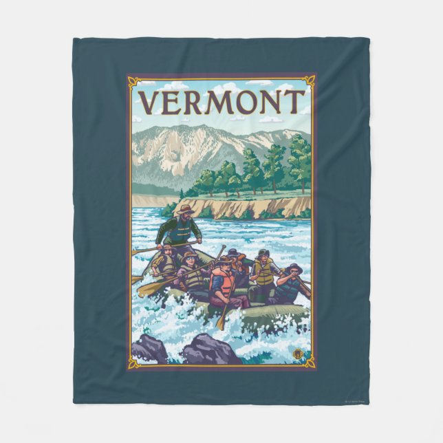 VermontRiver som Rafting plats Fleecefilt (Framsidan)
