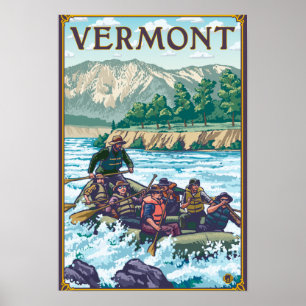 VermontRiver som Rafting plats Poster