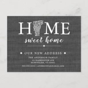 Vermonts delstat flyttanmälan på postkort meddelande vykort