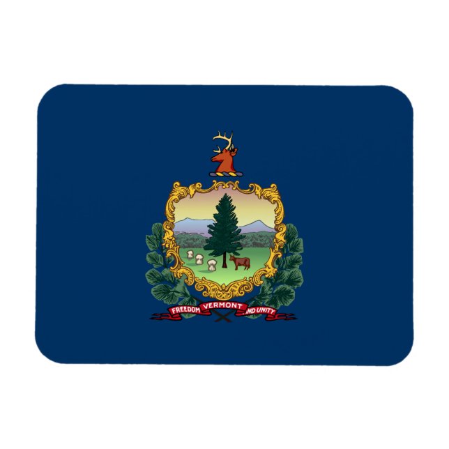 Vermonts delstatsflagga magnet (Horisontell)