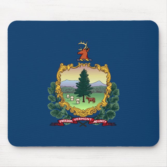 Vermonts delstatsflagga musmatta (Framsidan)