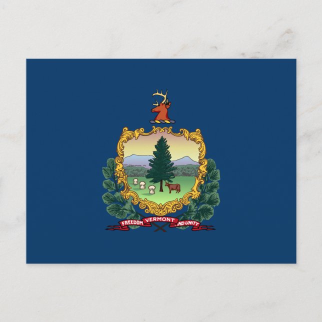 Vermonts delstatsflagga vykort (Framsida)