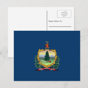 Vermonts flagga, Flagga av Vermont Vykort