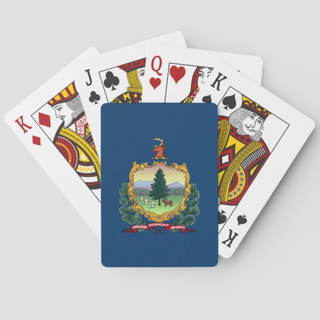 Vermonts statsflagga casinokort (Baksidan)