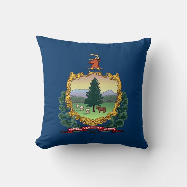 Vermonts statsflagga kudde (Framsida)