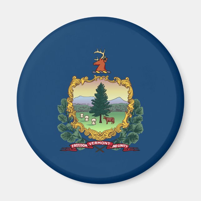 Vermonts statsflagga magnet (Framsidan)