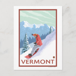 VermontSnowboarder Scene Vykort