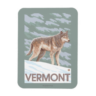 VermontWolf plats Magnet