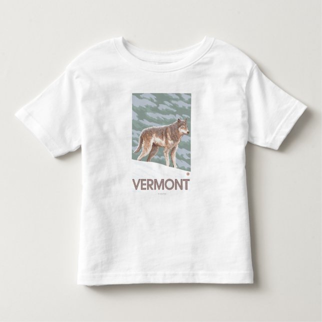 VermontWolf plats T-shirt (Framsida)