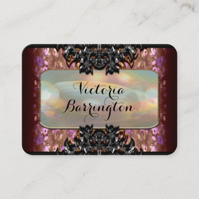 Vermothe Petal 2,5" pärlemorfärg professionell Visitkort (Framsida)