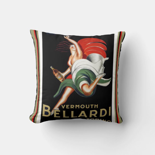 Vermouth Bellardi Art Deco Pillow Kudde (Framsida)