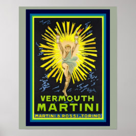 Vermouth Martini Vintage annons Poster 16 x 20