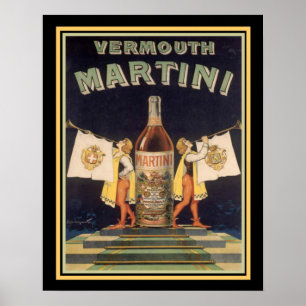 Vermouth Martini Vintage annons Poster 16 x 20
