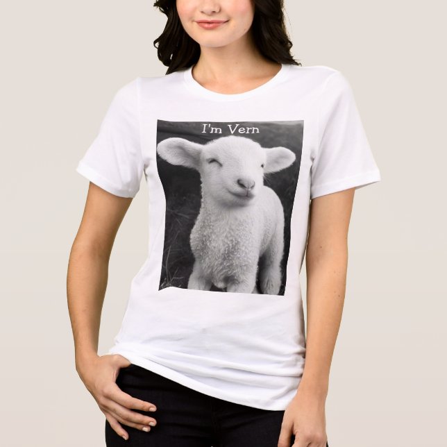 Vern The Viral Lamb Cozy Emotional Energy  T Shirt (Framsida)