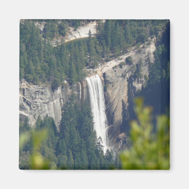 Vernal Falls från Glacier Point, CA Magnet (Framsidan)