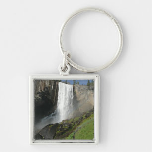 Vernal Falls I i Yosemite National Park Fyrkantig Silverfärgad Nyckelring
